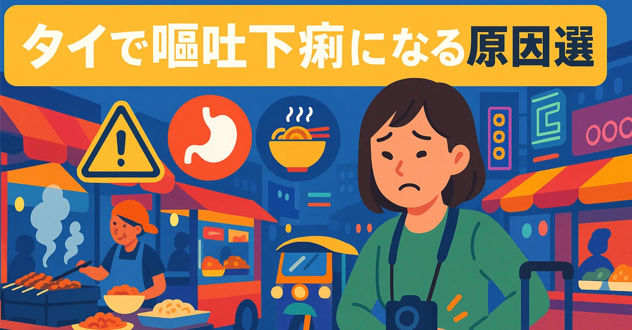 タイで嘔吐下痢(一晩で治まるが、しばらく胃が動かずにご飯が食べられない)になる原因5選|青木 瞬