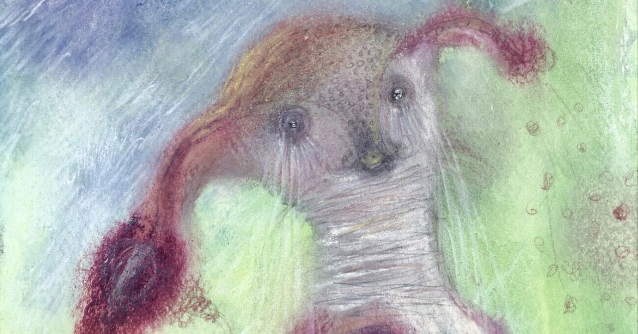 Cotton candy』水彩画 絵画