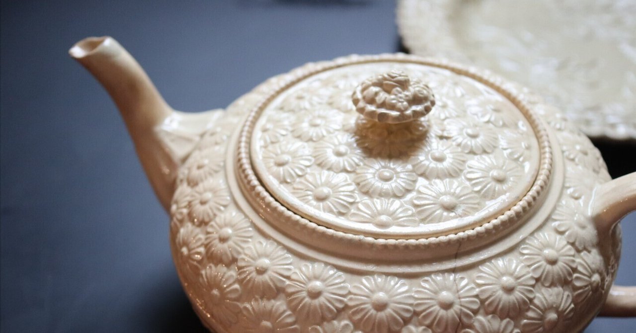 フランス アンティーク Vieillard & Johnston ボルドー窯 ボルドー窯 DAVID JOHNSTON 青絵付 ティーポット - L'atelier Brocante