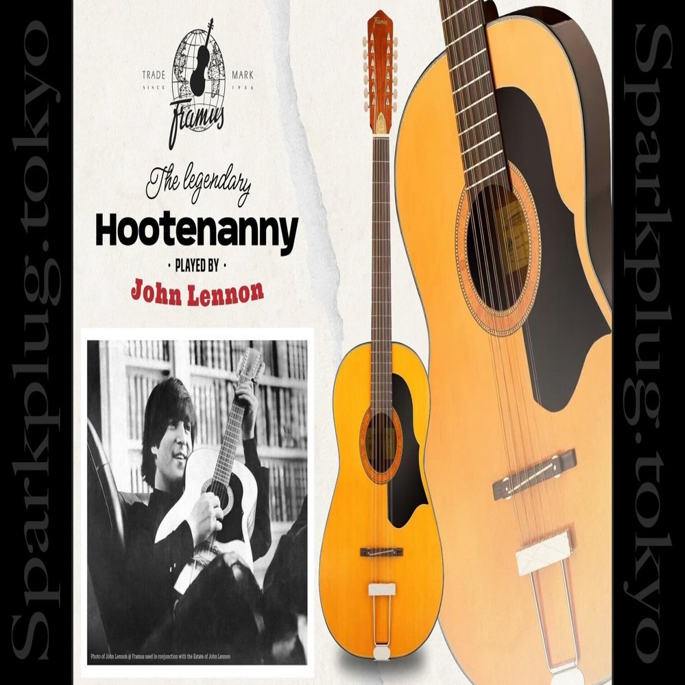 ジョン・レノンの使用で有名な伝説的12弦ギター「Framus Hootenanny