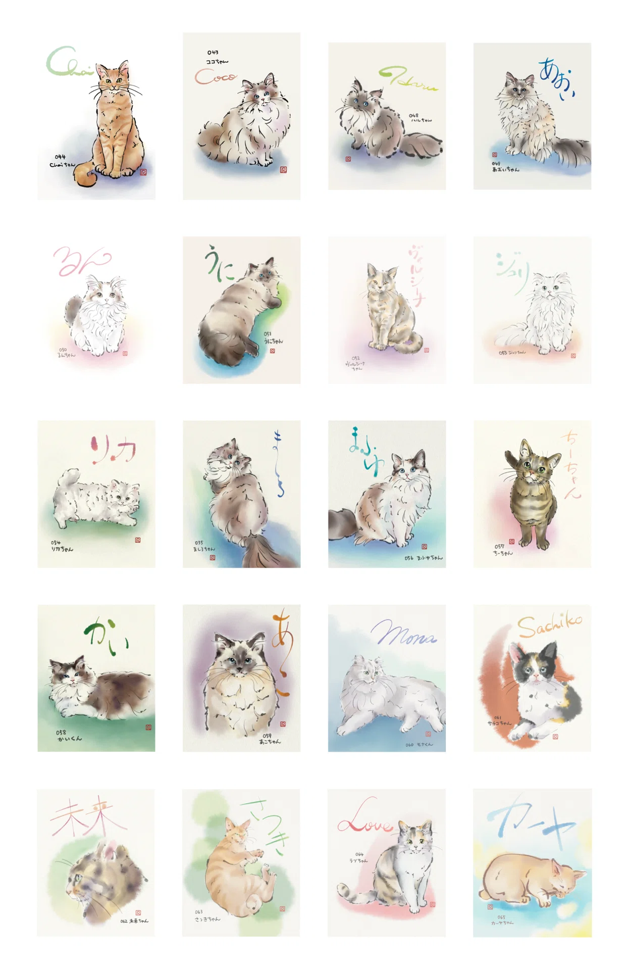 猫水彩画上達プロジェクト線画完成、その後の進捗｜はなさきロージー