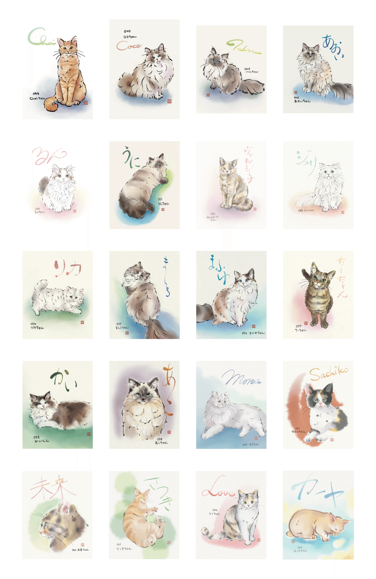 猫水彩画上達プロジェクト線画完成、その後の進捗｜はなさきロージー