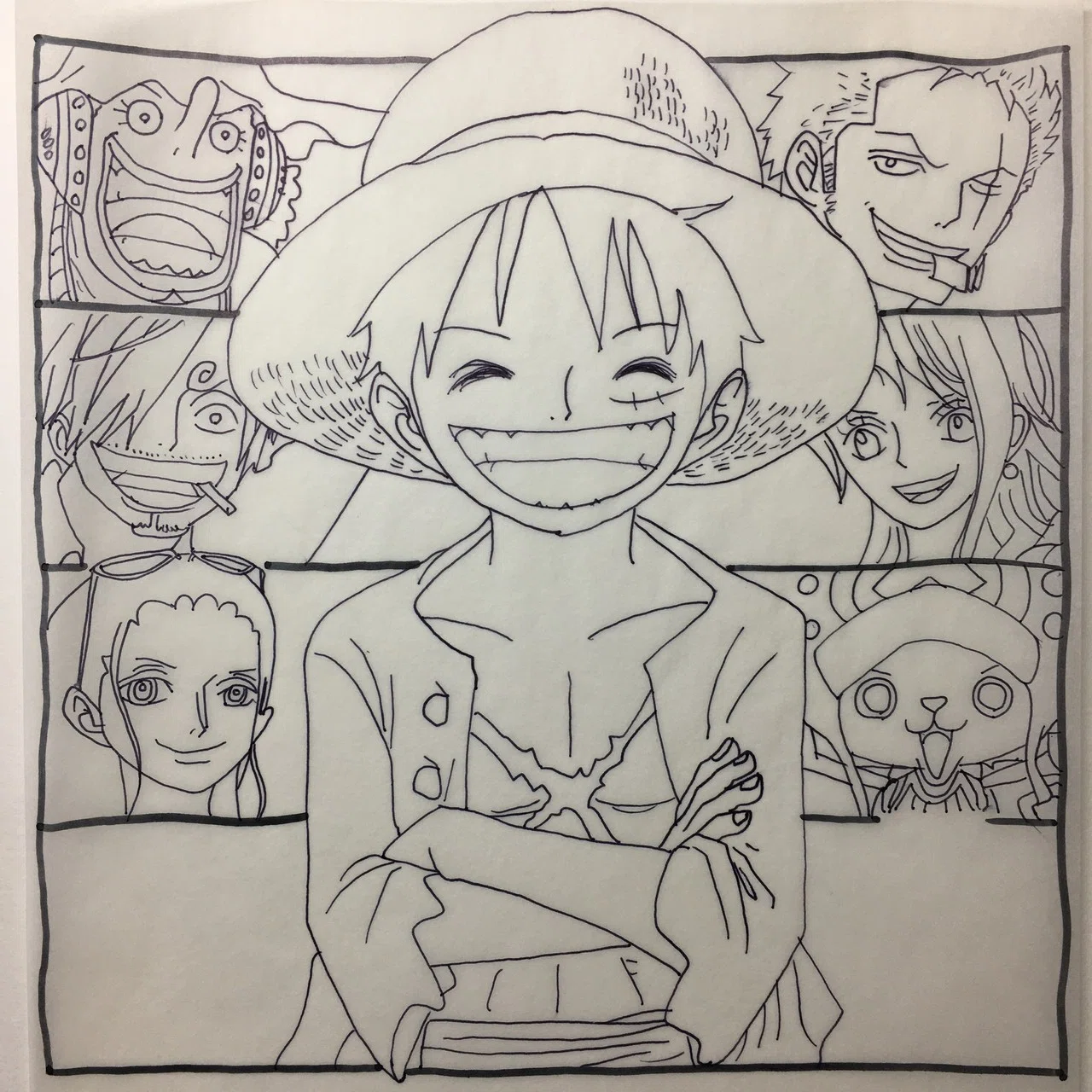 One Piece写し絵 色鉛筆彩色 きむらこうた Note