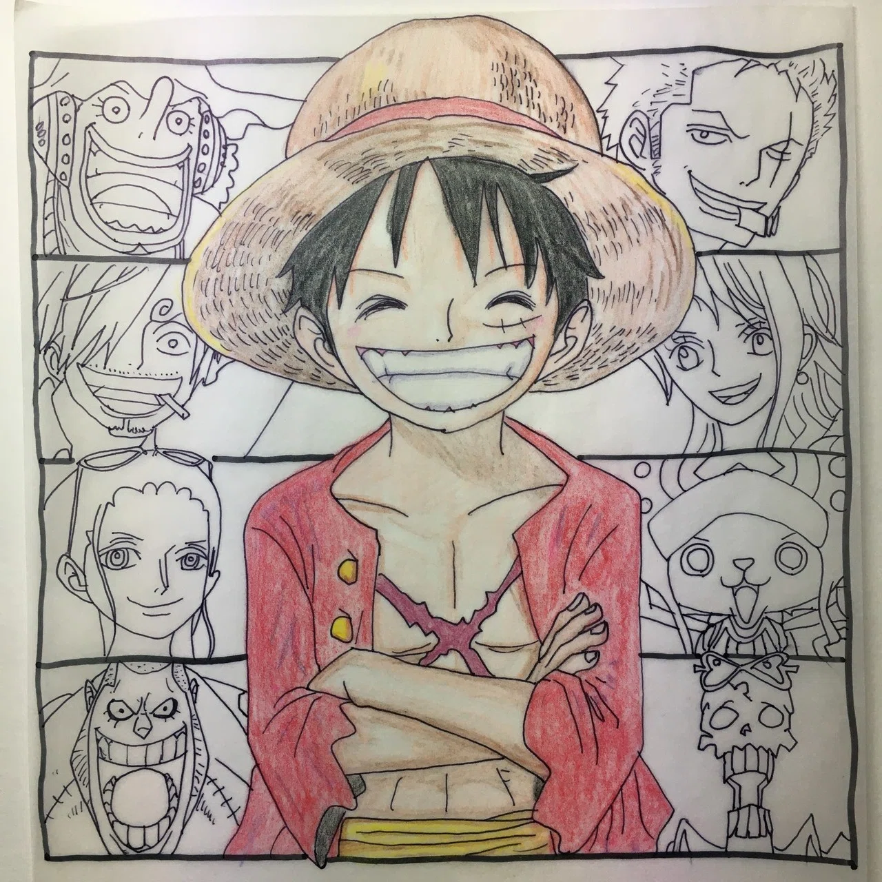 One Piece写し絵 色鉛筆彩色 きむらこうた Note