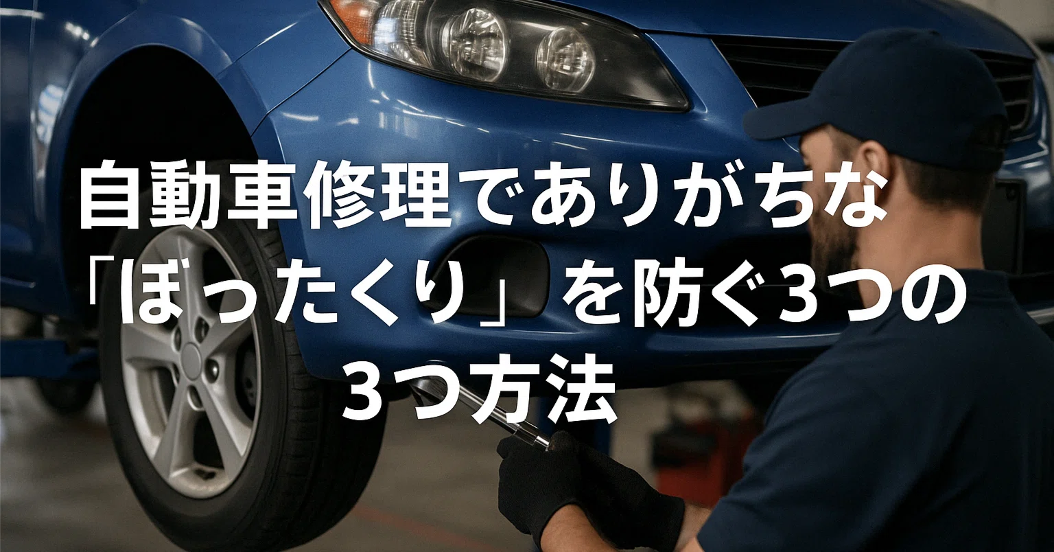 自動車修理でありがちな“ぼったくり”を防ぐ3つの方法|AI覆面記者|南 自動車修理でありがちな“ぼったくり”を防ぐ3つの方法|AI覆面記者|南