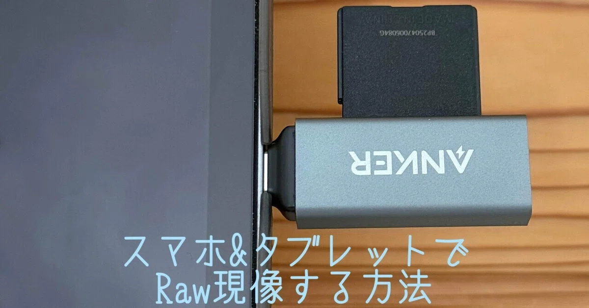 How to perform RAW development on smartphones & tablets｜ネクネク01