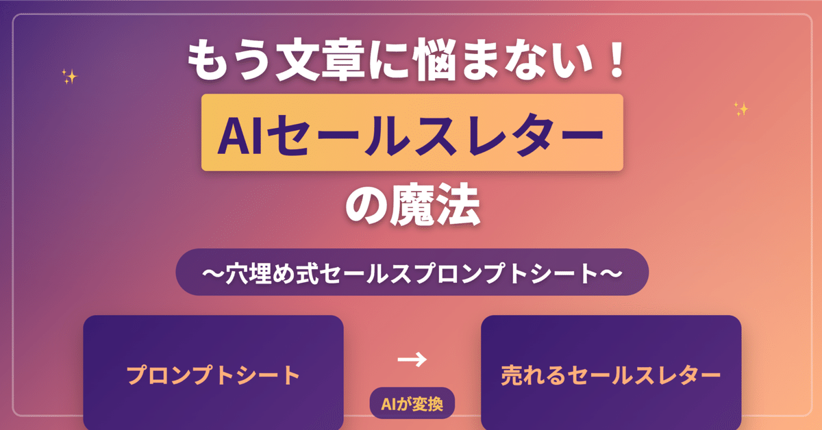 もう文章に悩まない!誰でも使える『AIセールスレター』の魔法 もう文章に悩まない!誰でも使える『AIセールスレター』の魔法