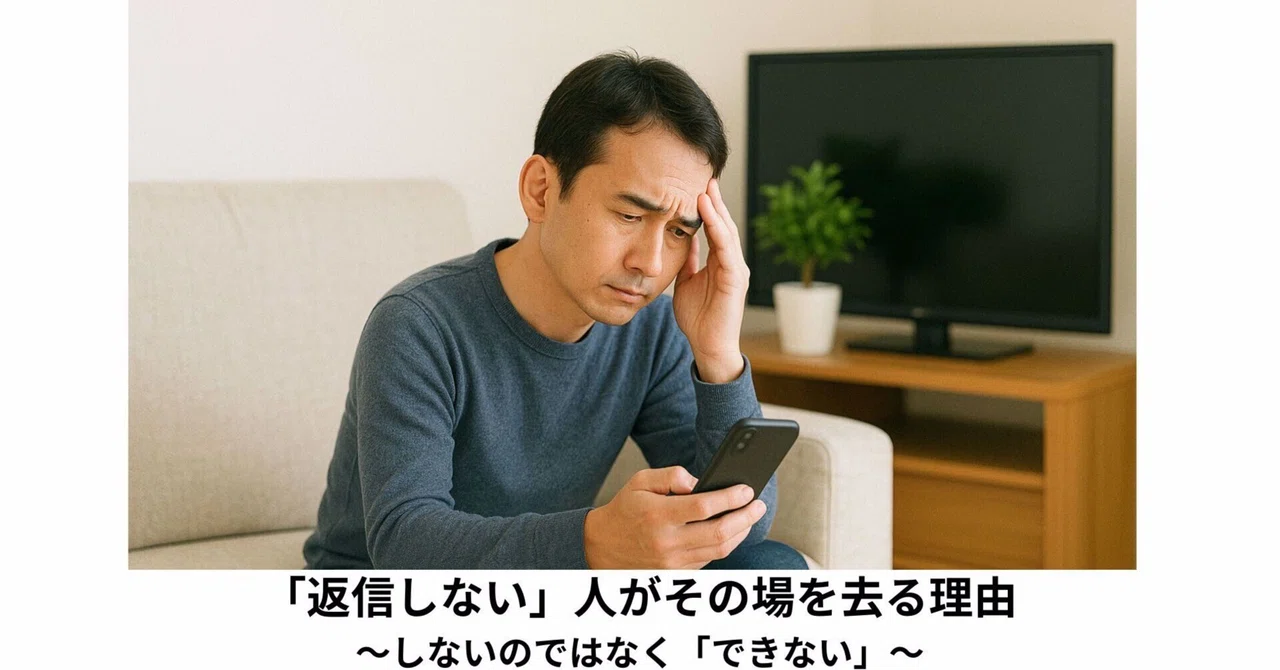 Vol.278 「返信しない」人がその場を去る理由〜しないのではなく