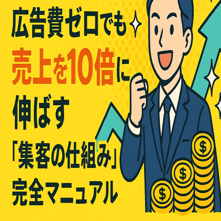 売上を仕組みで伸ばす。戦略・集客・教育まで網羅した決定版 保存版】広告費ゼロでも売上を10倍に伸ばす「集客の仕組み」完全