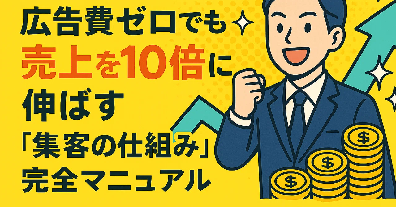 保存版】広告費ゼロでも売上を10倍に伸ばす「集客の仕組み」完全