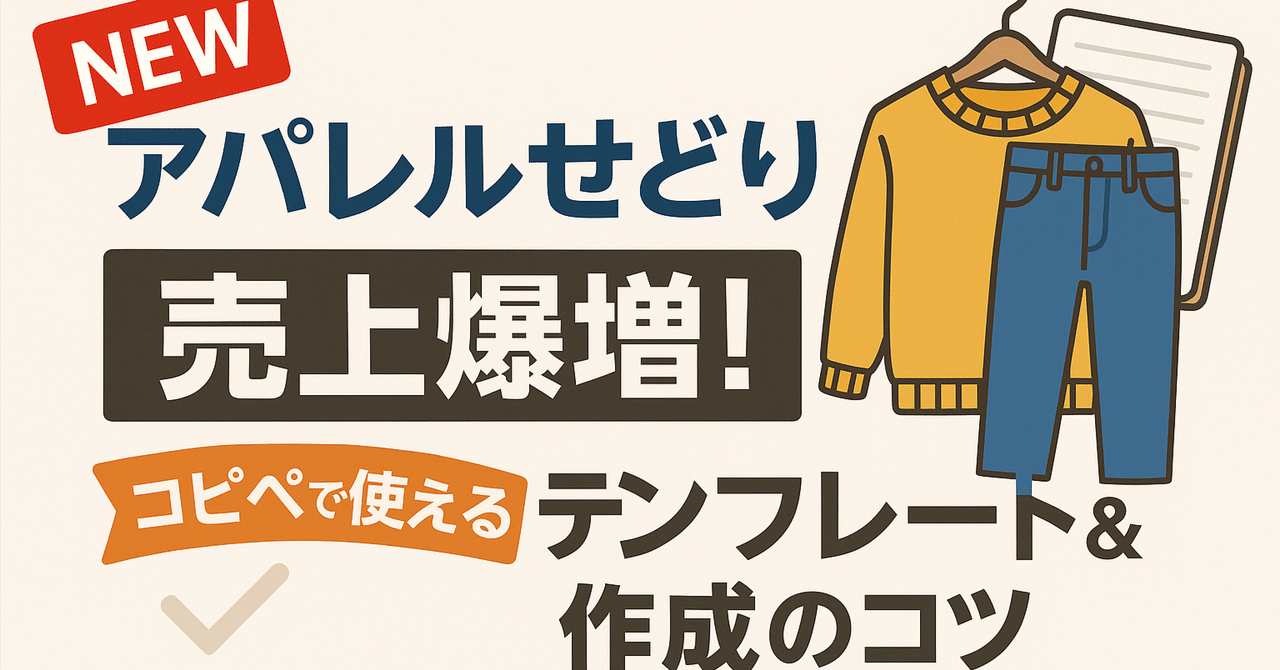 アパレルせどりで売上爆増！コピペで使える商品説明文テンプレート