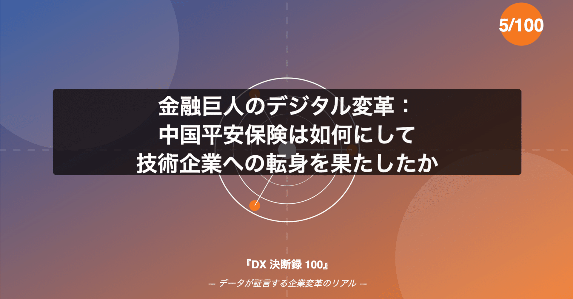273「金融巨人のデジタル変革：中国平安保険は如何にして技術企業への転身を果たしたか」（DX 決断録  5/100）｜KumeHaya@データサイエンス起業家