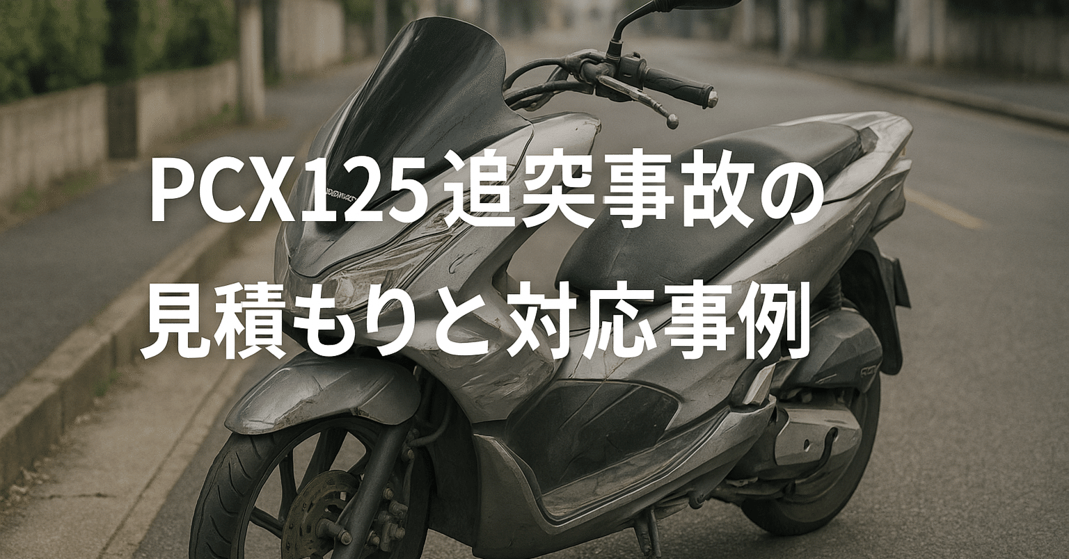 実例紹介】PCX125が停車中に追突被害！修理せず損害見積のみを依頼され