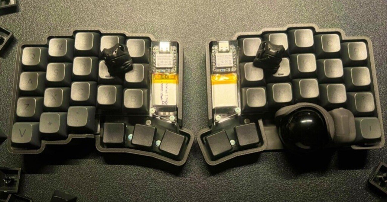 keyball39無線化キット「SeaSide39」ビルドログ｜kazy