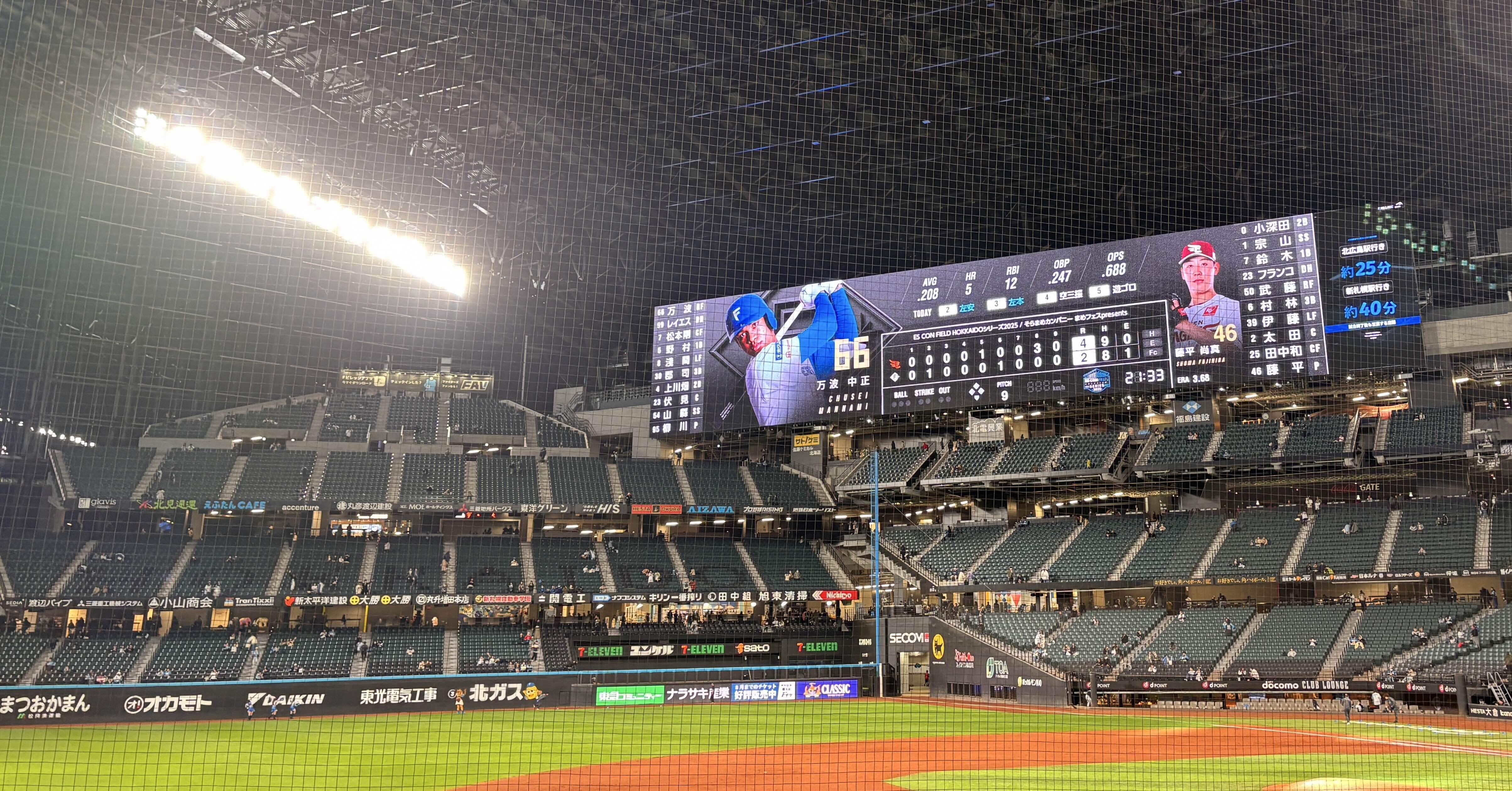 観戦記録】2025.4.22 日本ハムvs楽天（エスコンフィールドHOKKAIDO