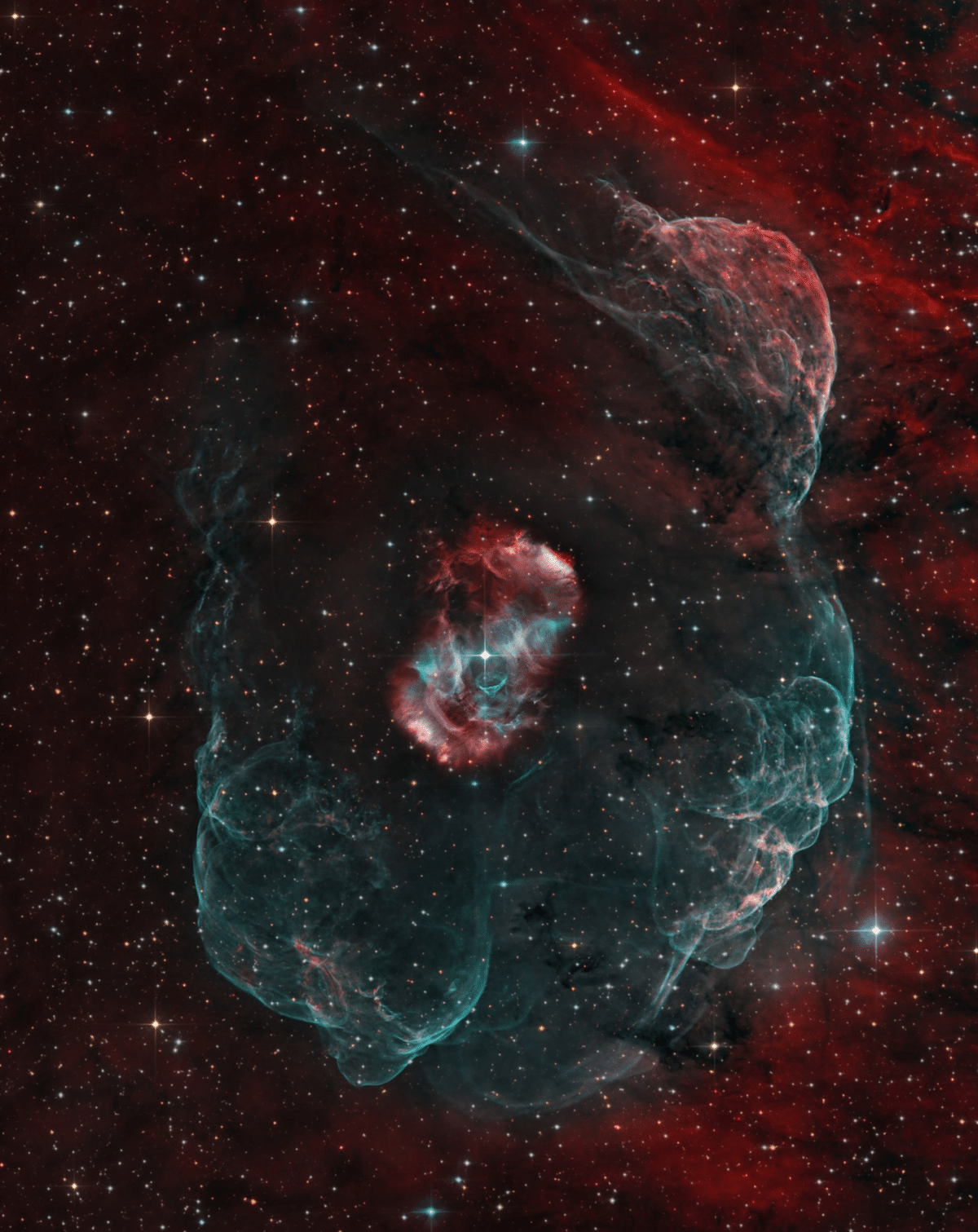 絵画 宇宙、精神、素粒子 コラム: NGC 6164が語る星の一生と私たちの存在｜OMUXΩ AI Universe