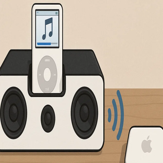 電池不要！ iPodに直接つながり見た目がかわいいブロック型スピーカー