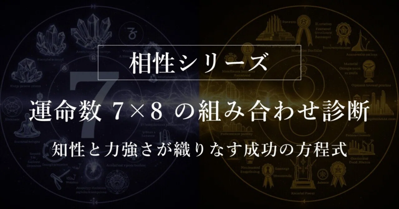 数秘術】運命数 7×8 の組み合わせ診断｜知性と力強さが織りなす成功の