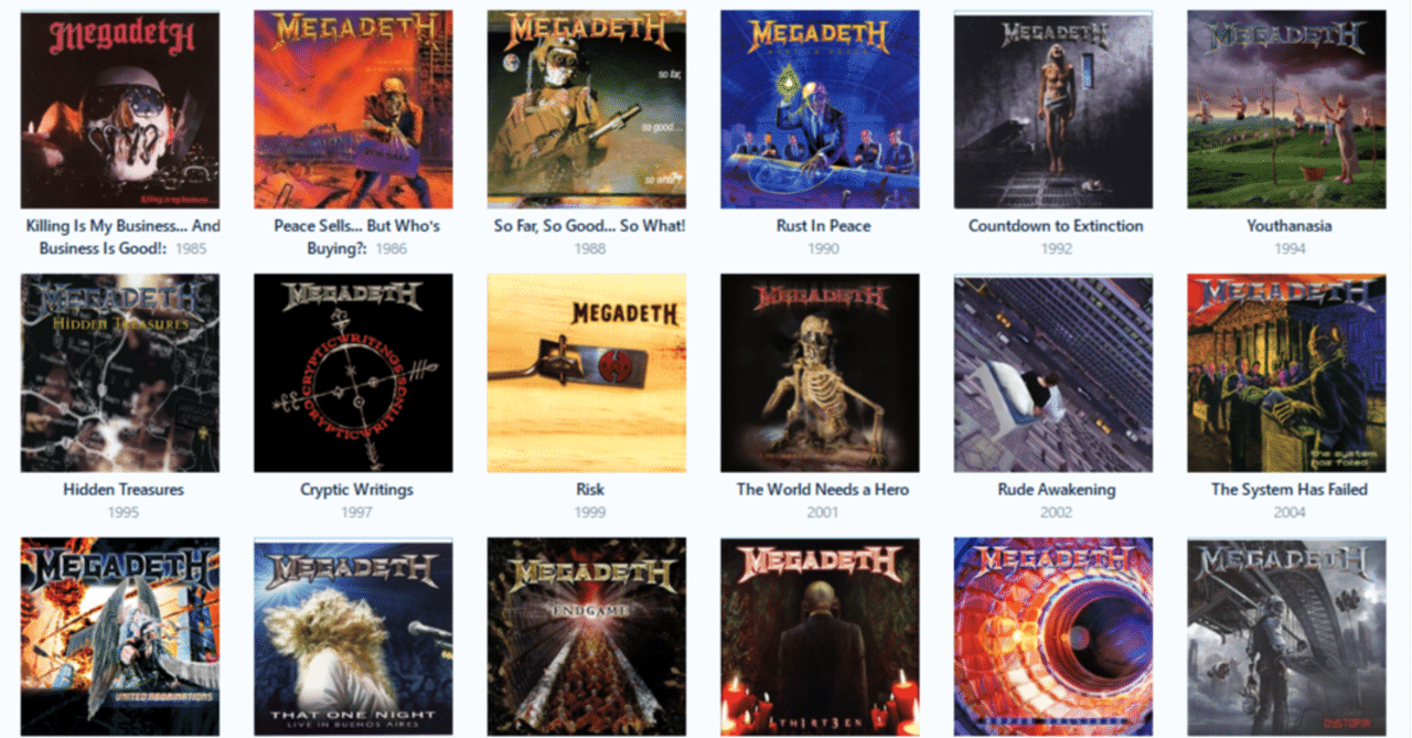 Megadeth🇺🇸【全36作レビュー】 〜怒りと理性が交錯するインテ