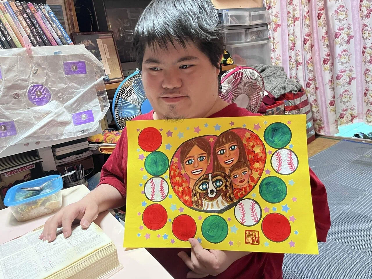 沖縄のピカソ小波津有希」㊗️❤️大谷翔平ファミリーの似顔絵で開運に