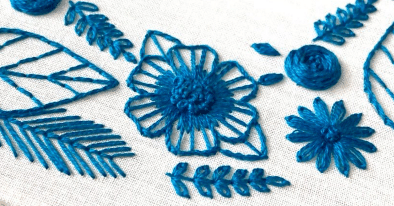 単色で刺繍する楽しさ🧵｜はなこまち/刺繍作家