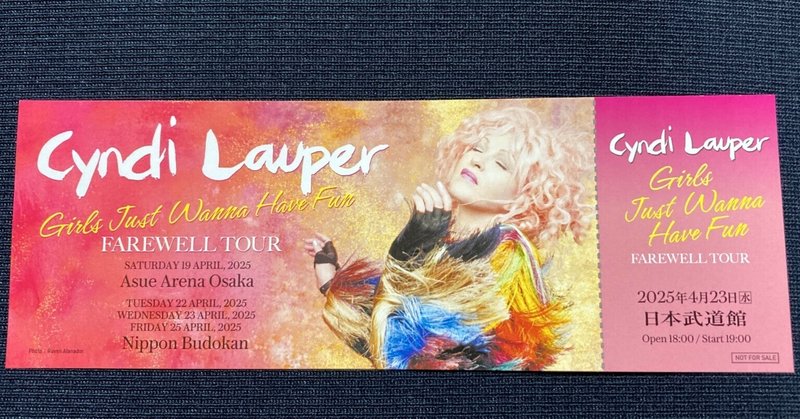 シンディ・ローパー チケット 4月23日 武道館 アリーナ 【公式通販】