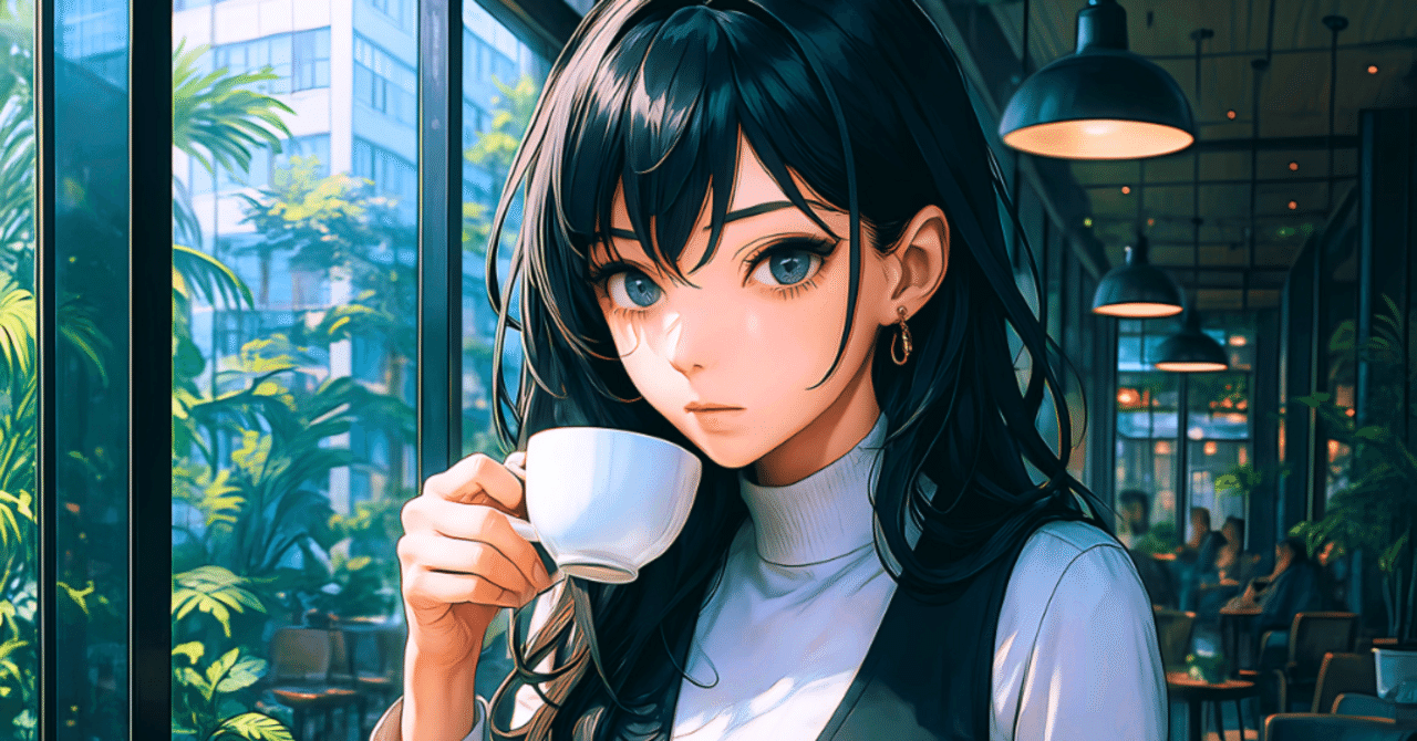 本とコーヒー【AIイラスト＋4コマ漫画】｜Alpaka