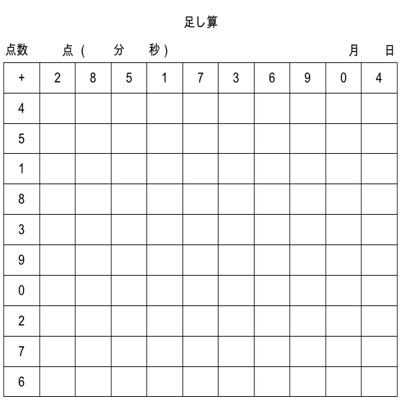 進化する我が家の百マス計算 小中高教員資格持ちの会社員子育てパパ Note