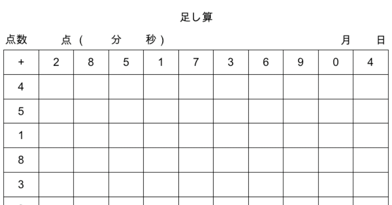 進化する我が家の百マス計算 小中高教員資格持ちの会社員子育てパパ Note