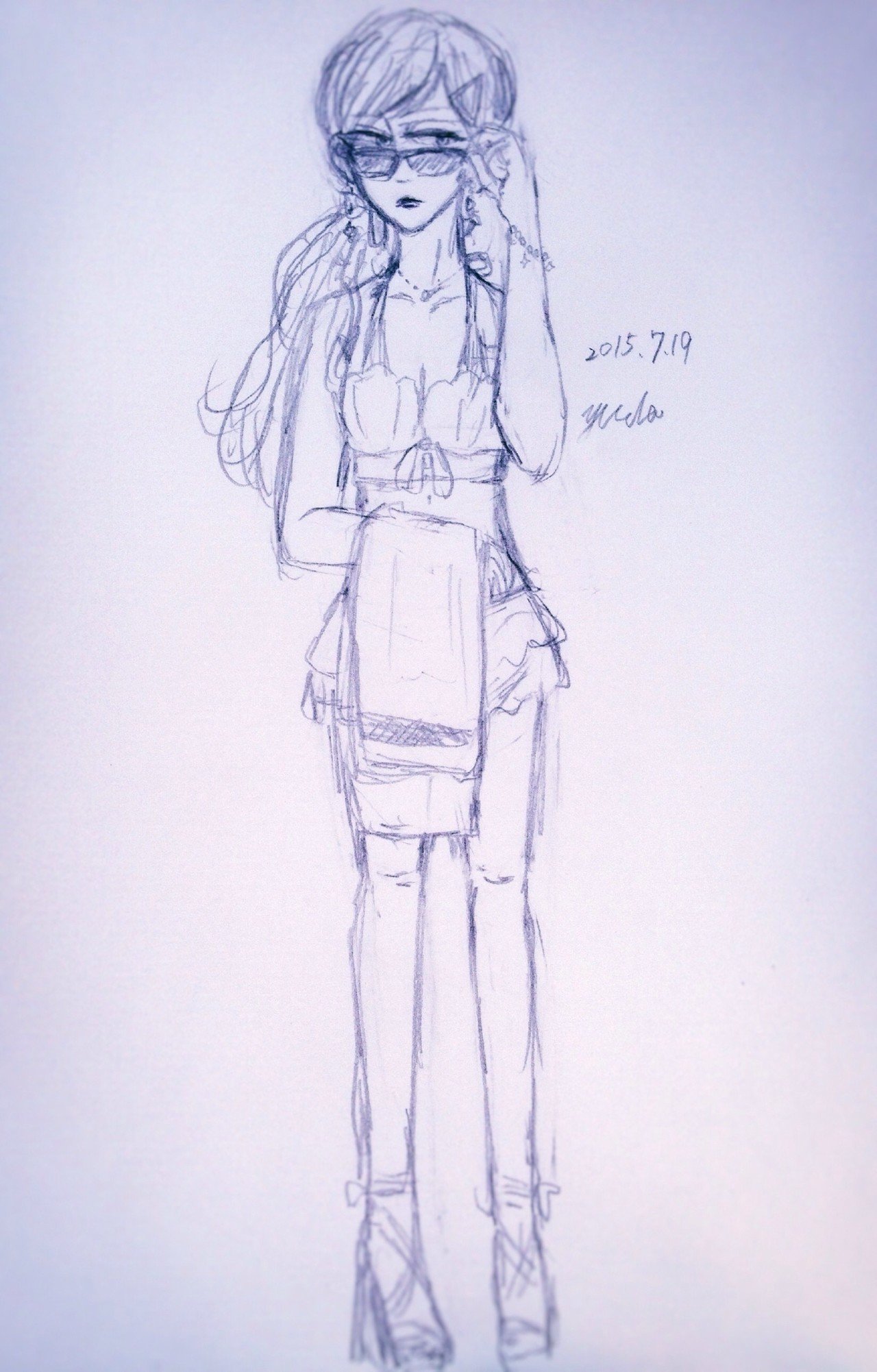スタバでオリジナルイラスト描きました 勉強してる人を良く見かけるのでじゃあ私の勉強は絵描く事かなーと スタバ といえば洒落たイメージがありますがその雰囲気の中でクリエイティブな事したらさぞかし洒落た ゆちゃ ファッションイラスト Note
