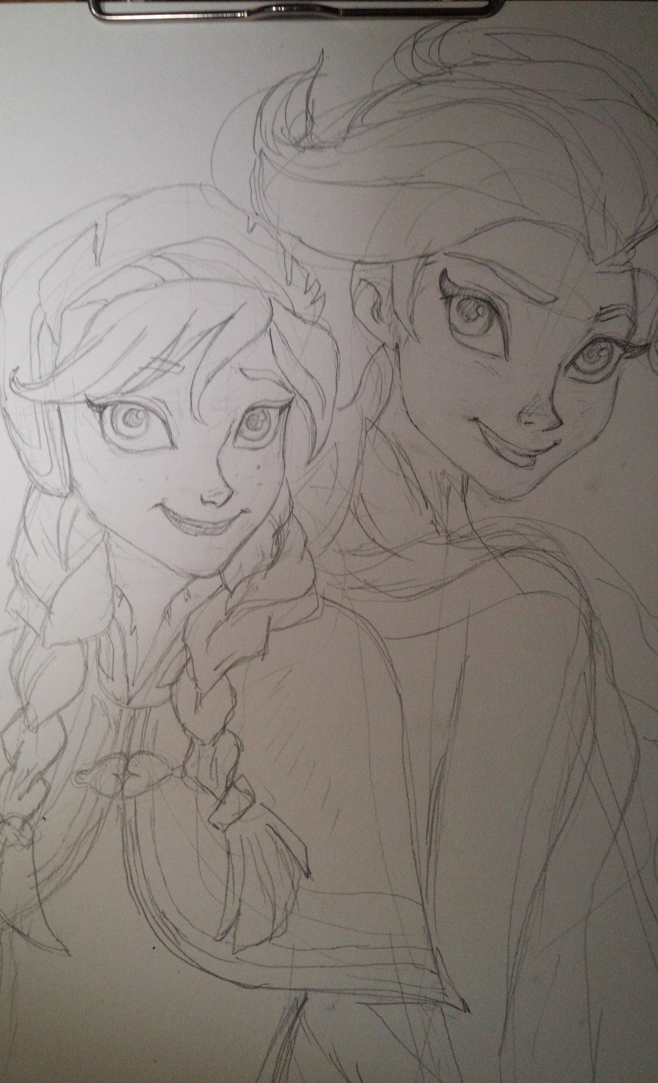 アナと雪の女王を描く Tomo Note