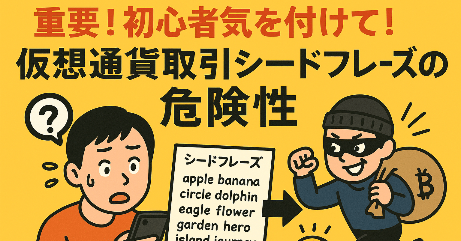 重要！初心者気を付けて！仮想通貨取引シードフレーズの危険性｜ヘッポコ