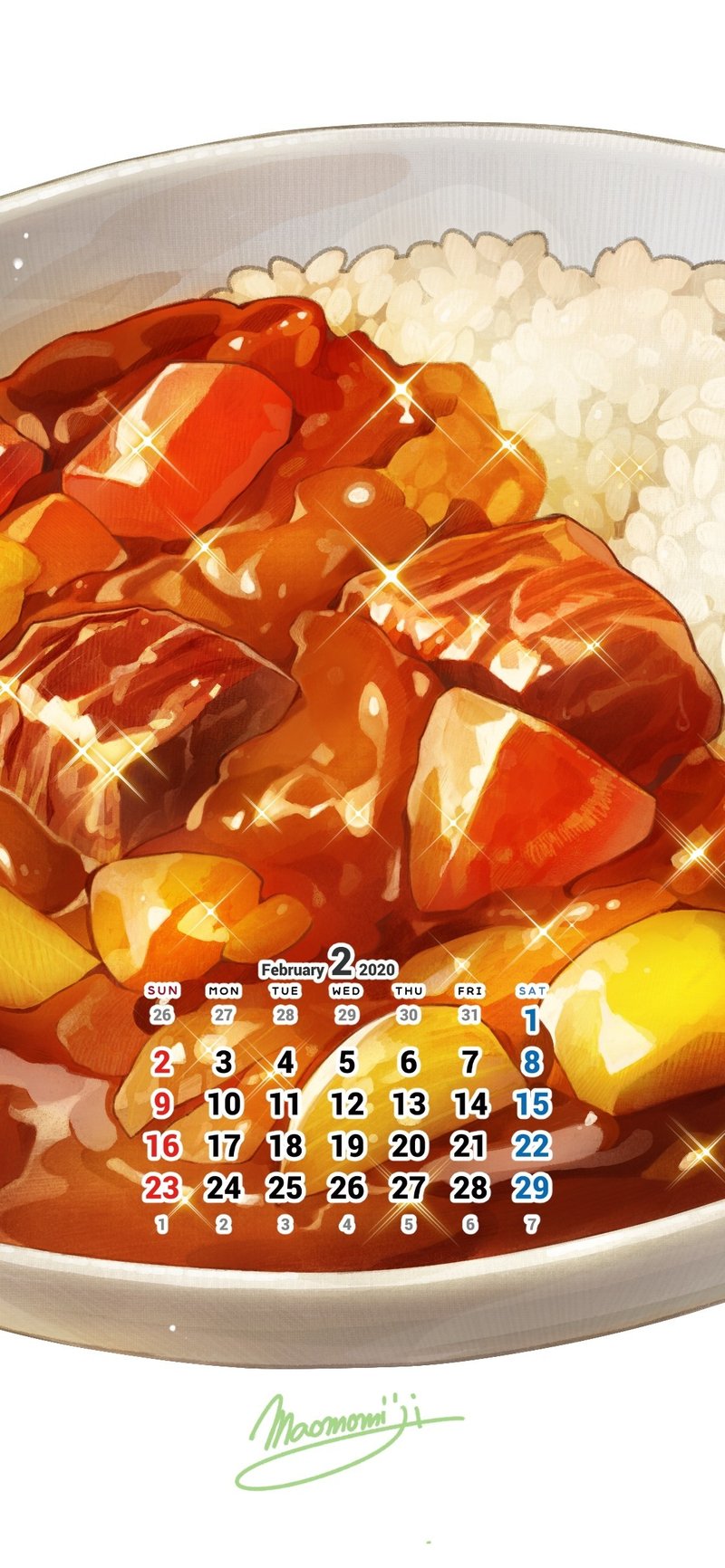 壁紙 飯テロカレンダーver スマホ Pc 年2月 February もみじ真魚 Maomomiji Note 壁紙 飯テロカレンダーver スマホ Pc 年2月 February もみじ真魚 Maomomiji Note
