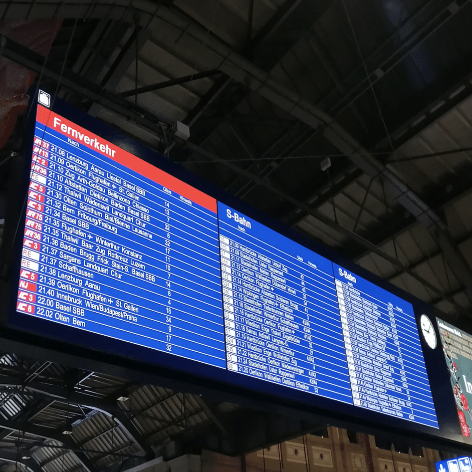 鉄道チケット チューリヒ(スイス)→ウィーン(オーストリア