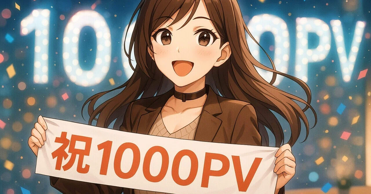 noteを始めて17日、22記事でPV1,000突破！🎉🚀｜しぐれなぎ🔰初心者サポート