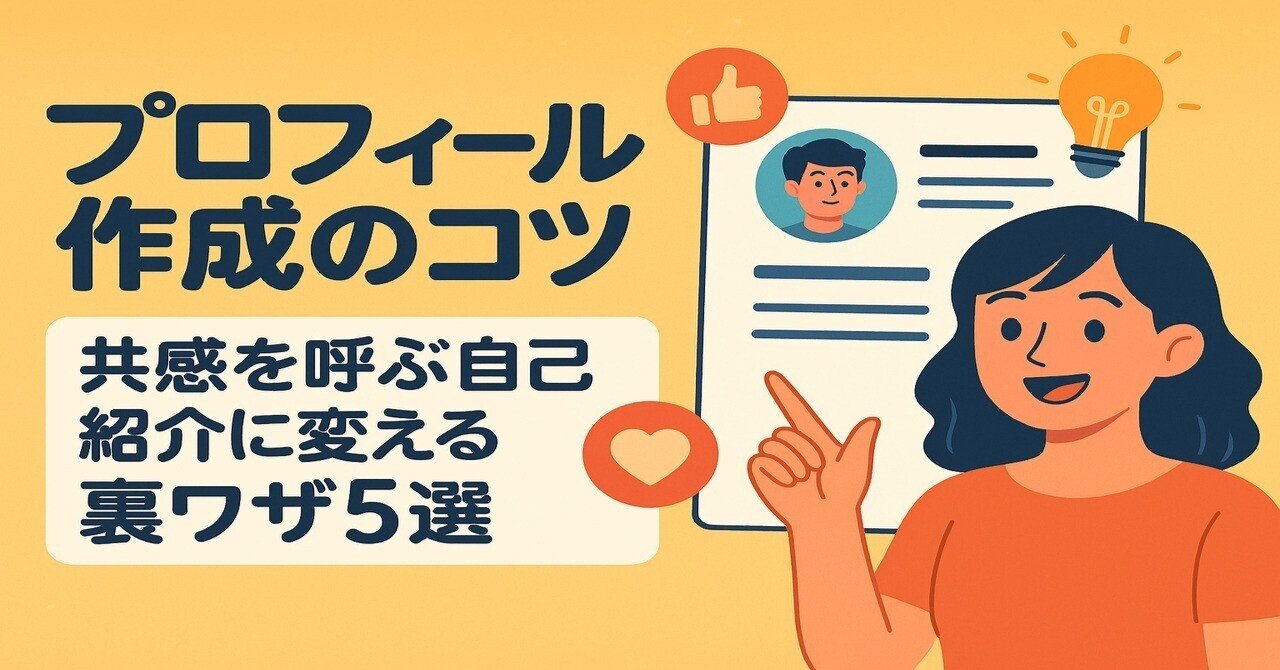 プロフィール作成のコツ｜共感を呼ぶ自己紹介に変える裏ワザ5選