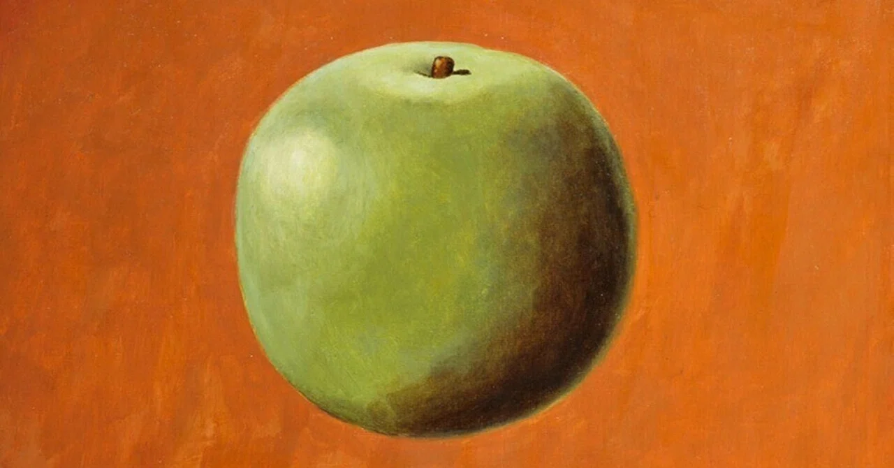 René magritte リンゴ ルネ 作品 Fine Realities, 1962 gouache on