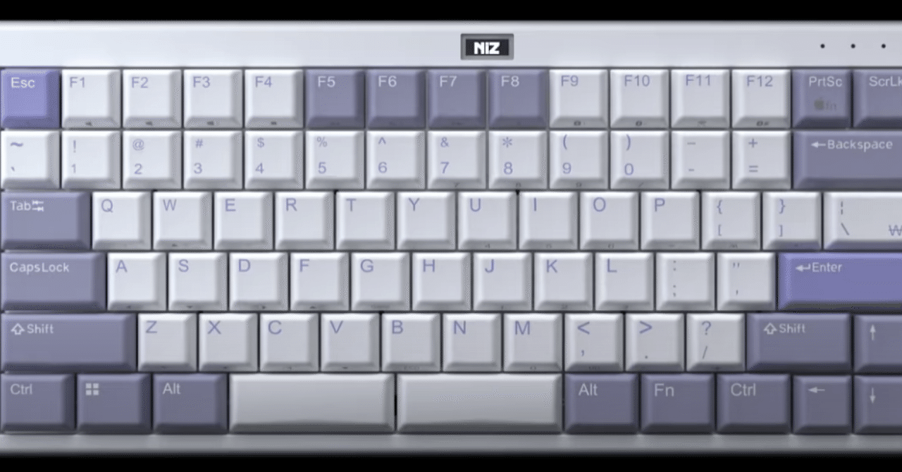 NiZからスペース2分割 静電容量無接点ロープロファイルキーボードが