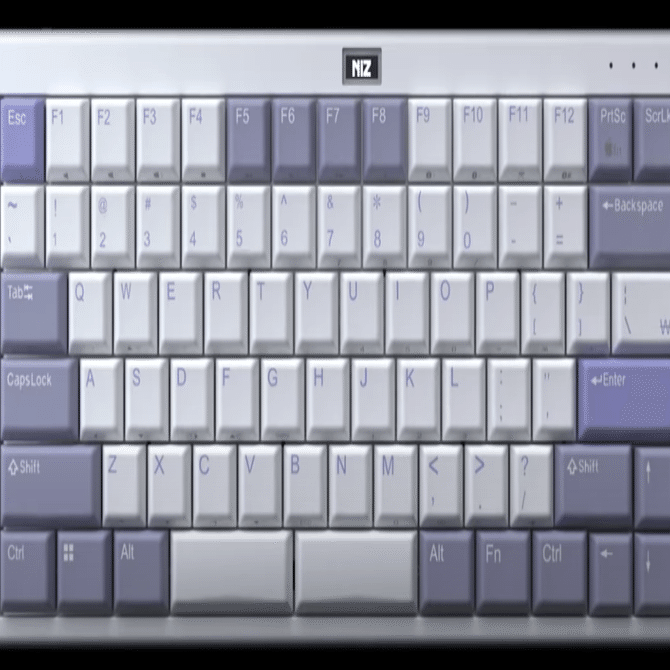 NiZからスペース2分割 静電容量無接点ロープロファイルキーボードが