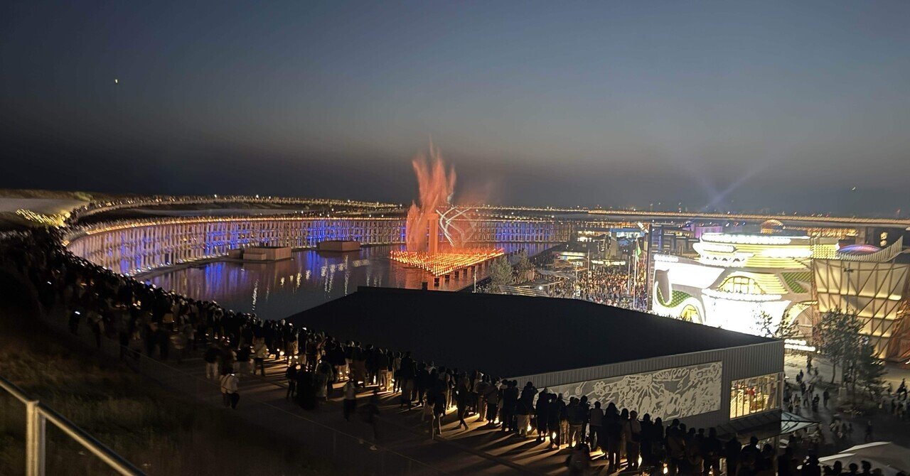 夜間券で初めての大阪・関西万博④｜eMover乗車と水上ショー・花火大会