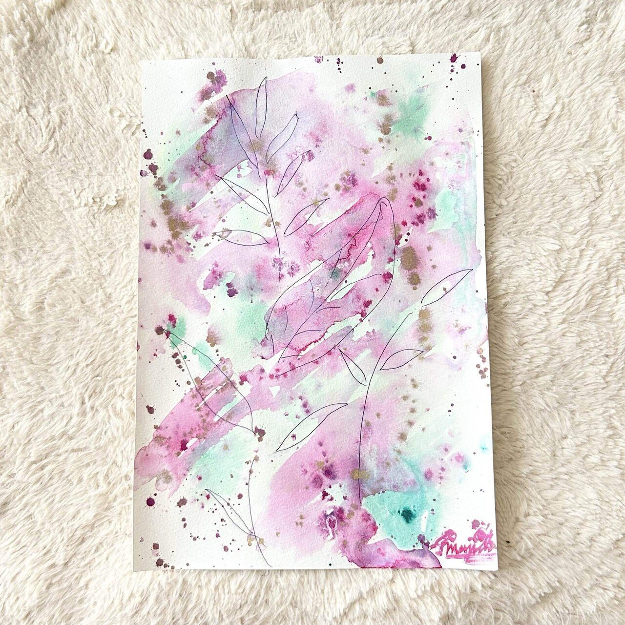 アクリル絵の具で作った作品🖼｜満結mayu/SAKURA華勇【絵描き、愛の星