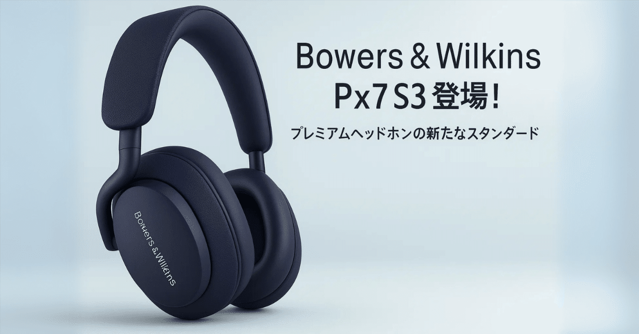 新製品紹介】Bowers & Wilkins Px7 S3：プレミアムヘッドホン最新