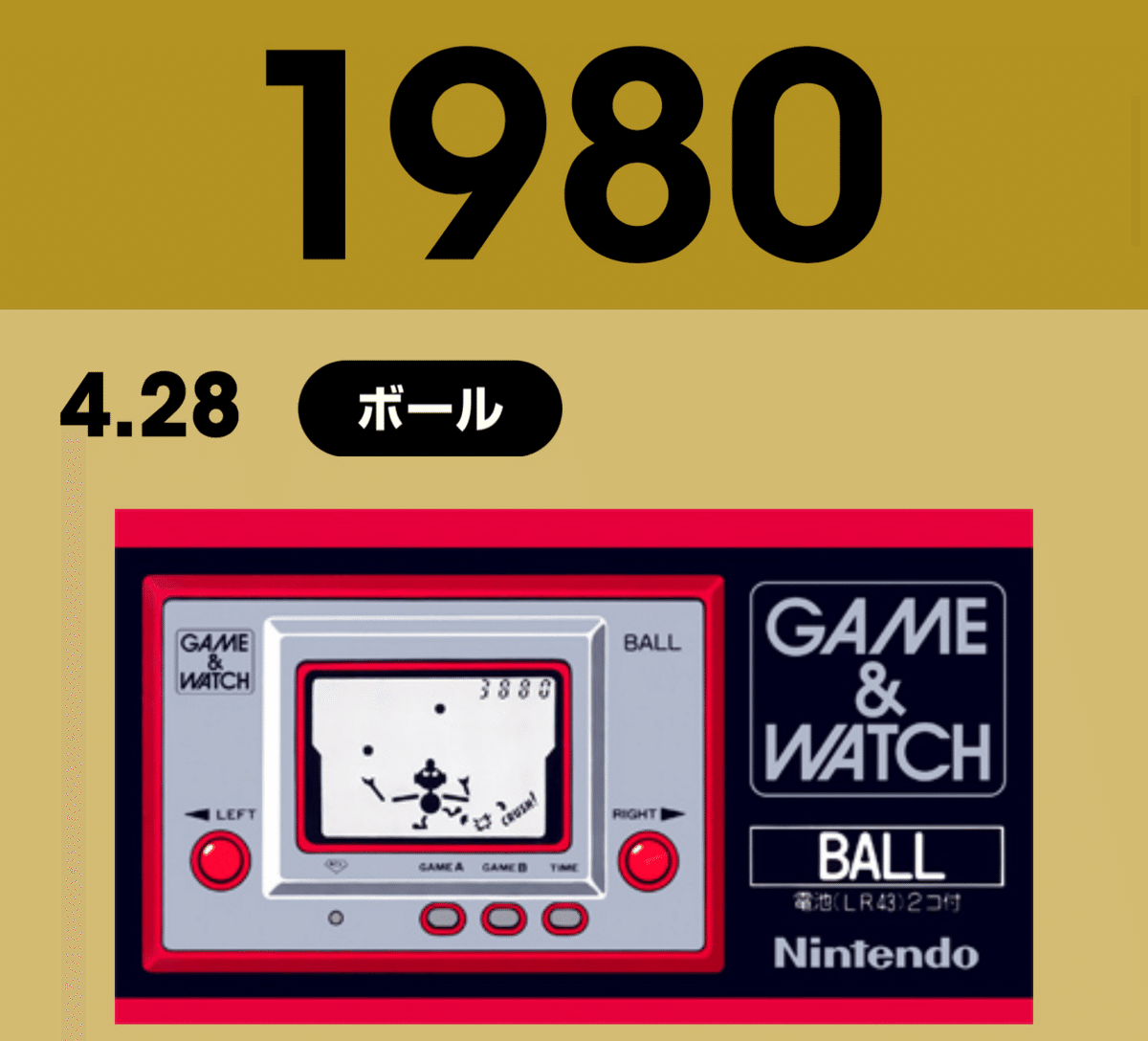 今日は何の日？】1980年4月28日ゲーム＆ウオッチ誕生〜任天堂が