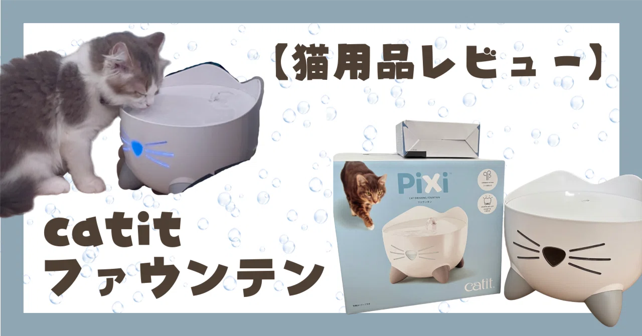 自動給水機レビュー/catitファウンテン】買ってよかった！初めての自動