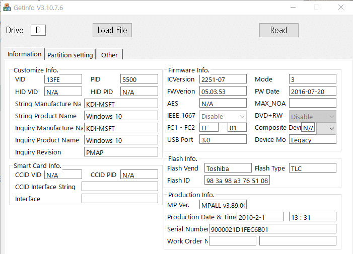 WIN10_USB ファーム書き換え