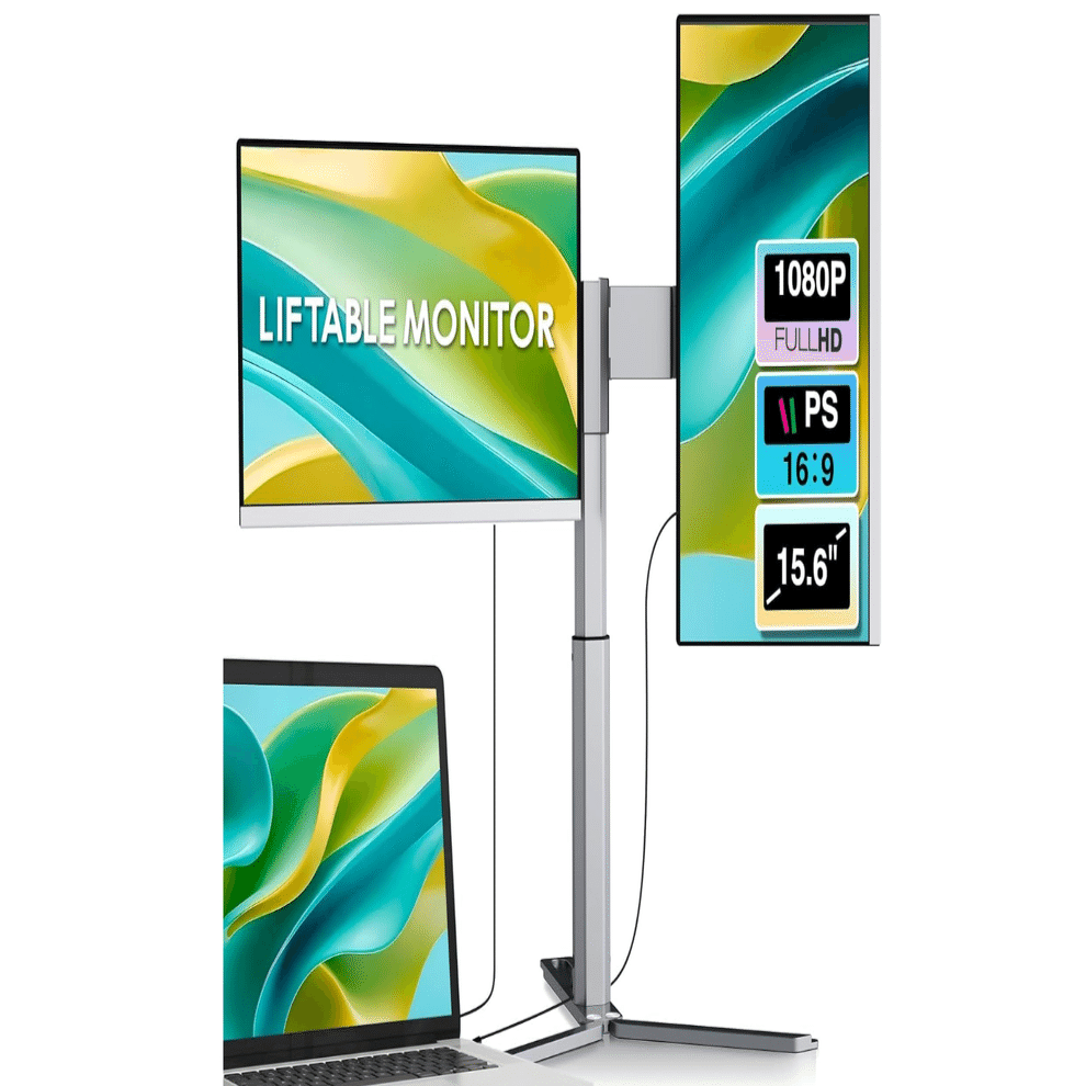 LivElect Z2】360°回転デュアルモバイルモニターで作業効率を最大化