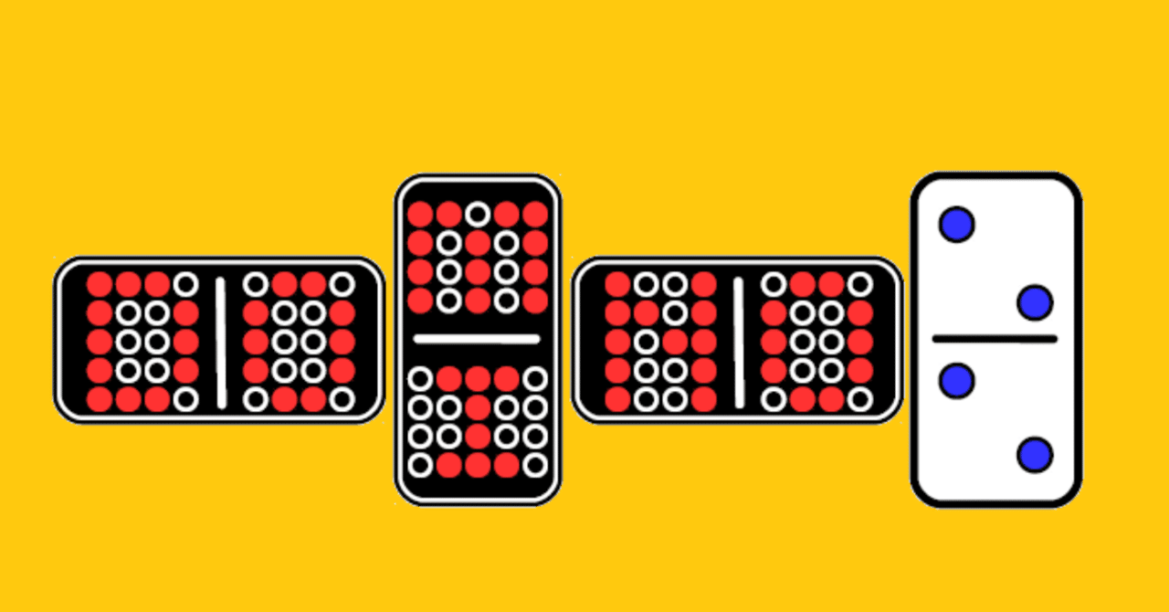 ドミノ の可能性を考えて 1年間書いてみる 2 2 珍ぬ Note ドミノ の可能性を考えて 1年間書いてみる 2 2 珍ぬ Note