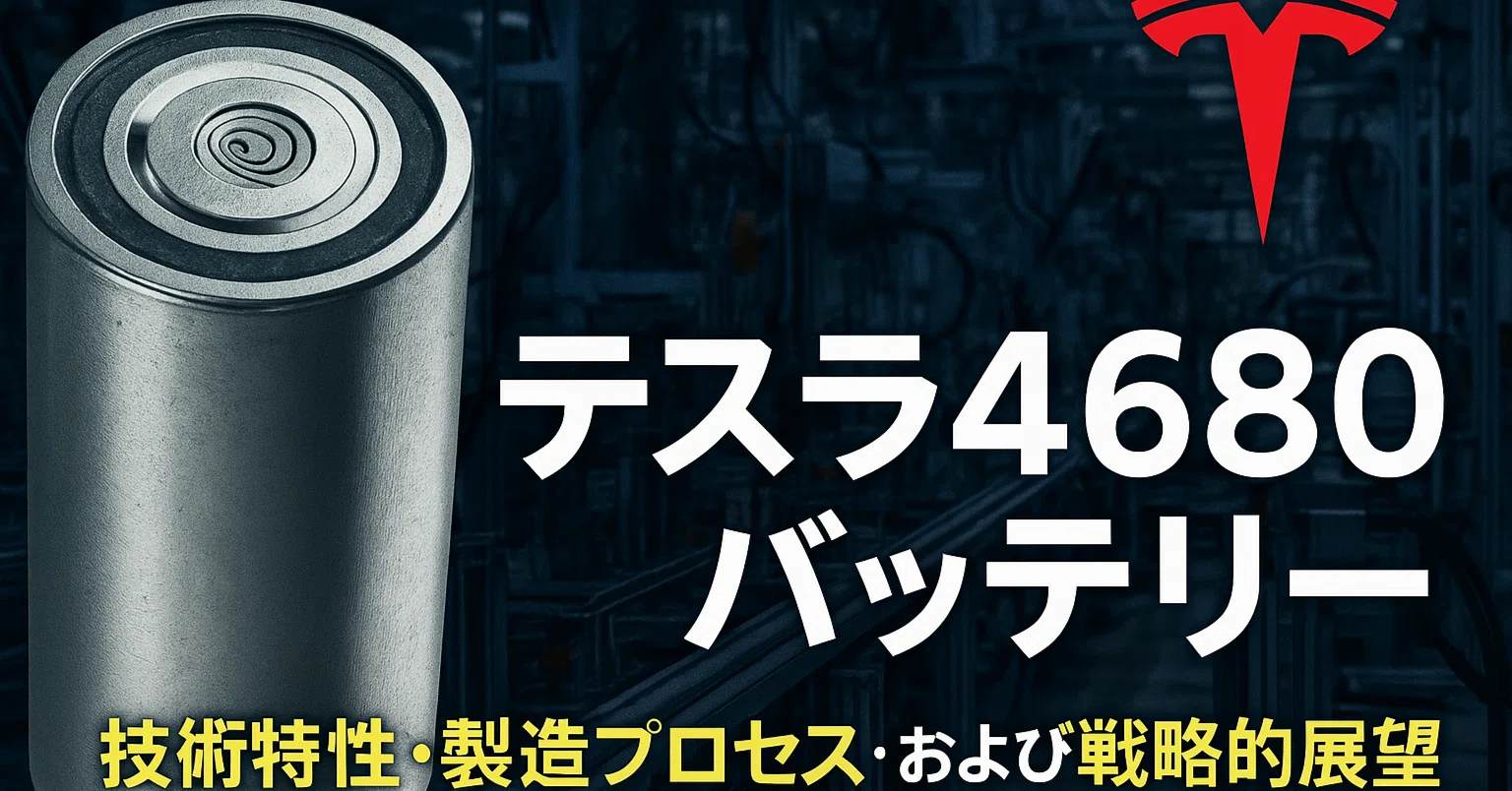 テスラ4680バッテリー：技術特性、製造プロセス、および戦略的展望