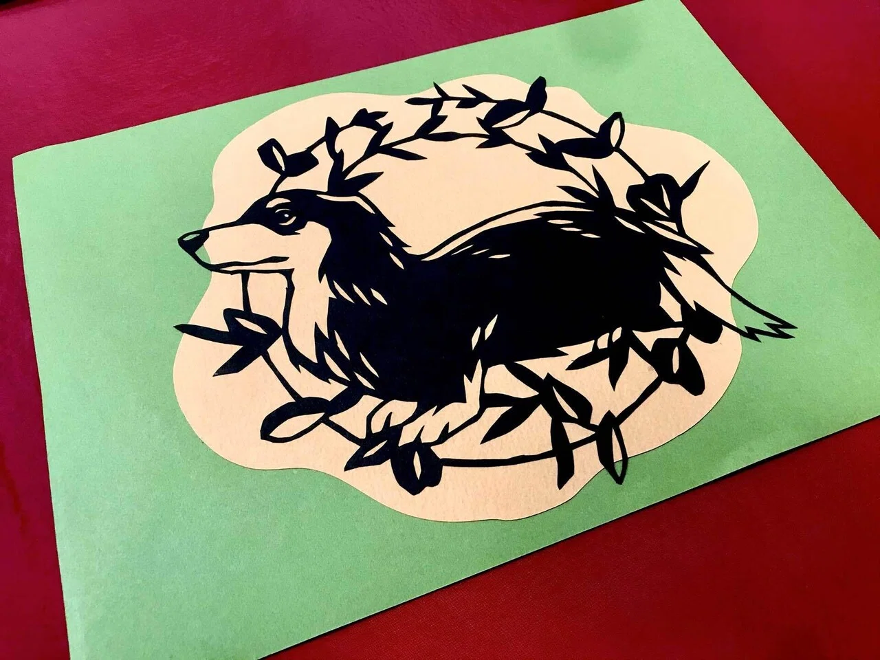 ダックスフント【切り絵図案ダウンロード販売】｜切り絵作家 草太