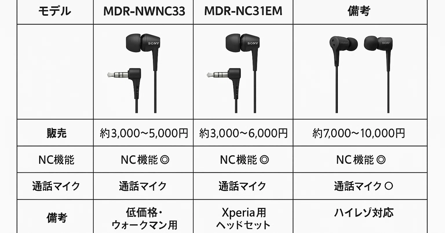 断線しても安心！】Sony MDR-EX31BN対応の交換イヤホンを徹底調査